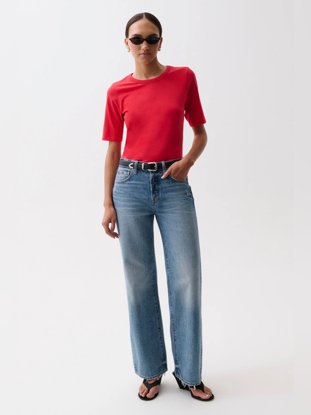 Pistola Harlowe Relaxed Baggy Jeans Great Falls Wash Women’s 30